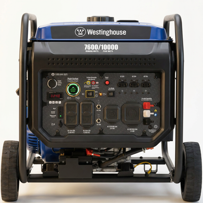 10,000 Peak Watt Portable Inverter Generator, Gas Powered, Remote Start with CO Sensor