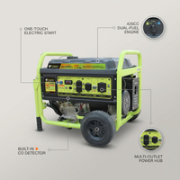 10000-Watt Electric Start Gasoline/Propane Portable Generator with CO Detector — infographic