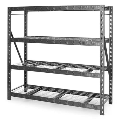 4-Tier Welded Steel Garage Storage Shelving Unit (77 In. W X 72 In. H X 24 In. D)