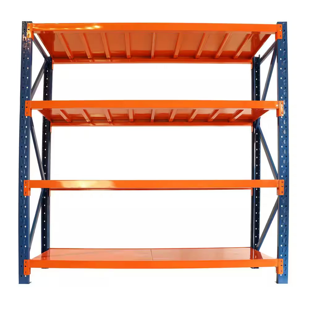 4 Tier Steel Heavy Duty Adjustable Garage Storage Shelving Unit in Orange (78.7 In. W X 78.7 In. H X 23.8 In. D)