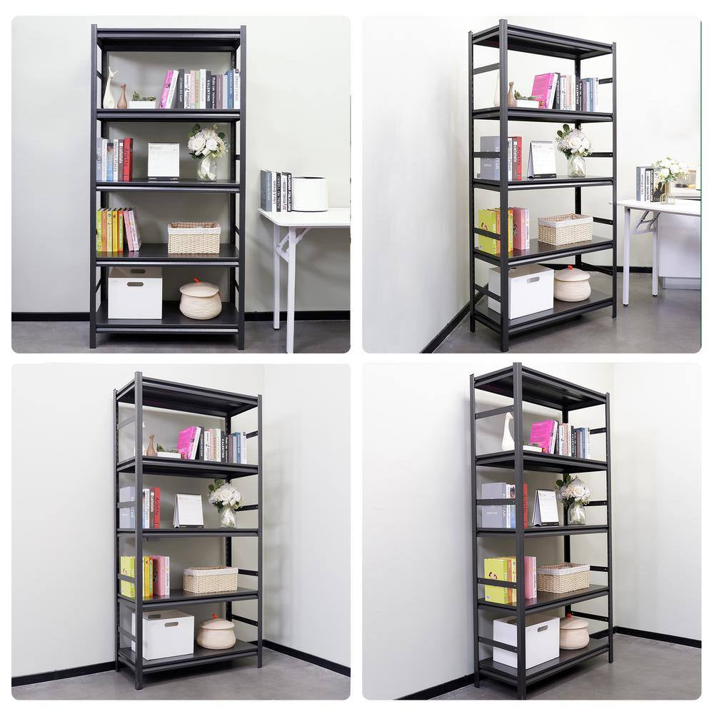 Dark Gray 5-Tier Adjustable Metal Garage Storage Shelving Unit (47.2 In. W X 78 In. H X 18 In. D)
