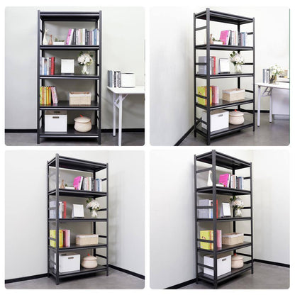 Dark Gray 5-Tier Adjustable Metal Garage Storage Shelving Unit (47.2 In. W X 78 In. H X 18 In. D)