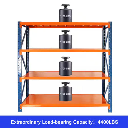4 Tier Steel Heavy Duty Adjustable Garage Storage Shelving Unit in Orange (78.7 In. W X 78.7 In. H X 23.8 In. D)