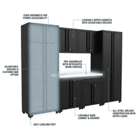 7-Piece Regular Duty Welded Steel Garage Storage System in Black (109 In. W X 75 In. H X 19.6 In. D) — How It Works