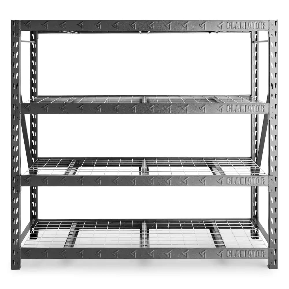 4-Tier Welded Steel Garage Storage Shelving Unit (77 In. W X 72 In. H X 24 In. D)