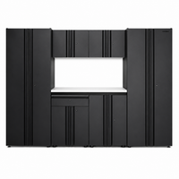7-Piece Regular Duty Welded Steel Garage Storage System in Black (109 In. W X 75 In. H X 19.6 In. D)
